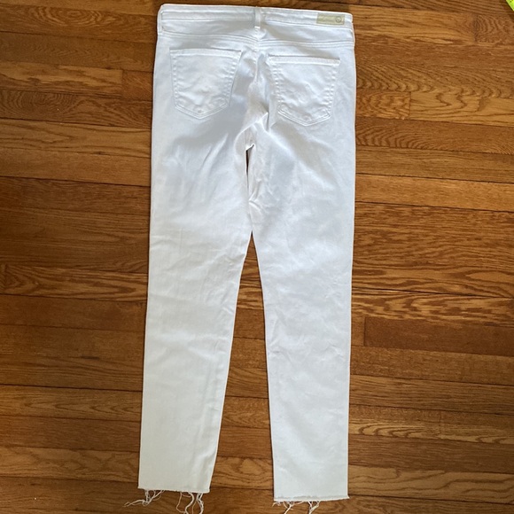 AG Stevie Slim, Straight Ankle White Denim - Picture 6 of 8